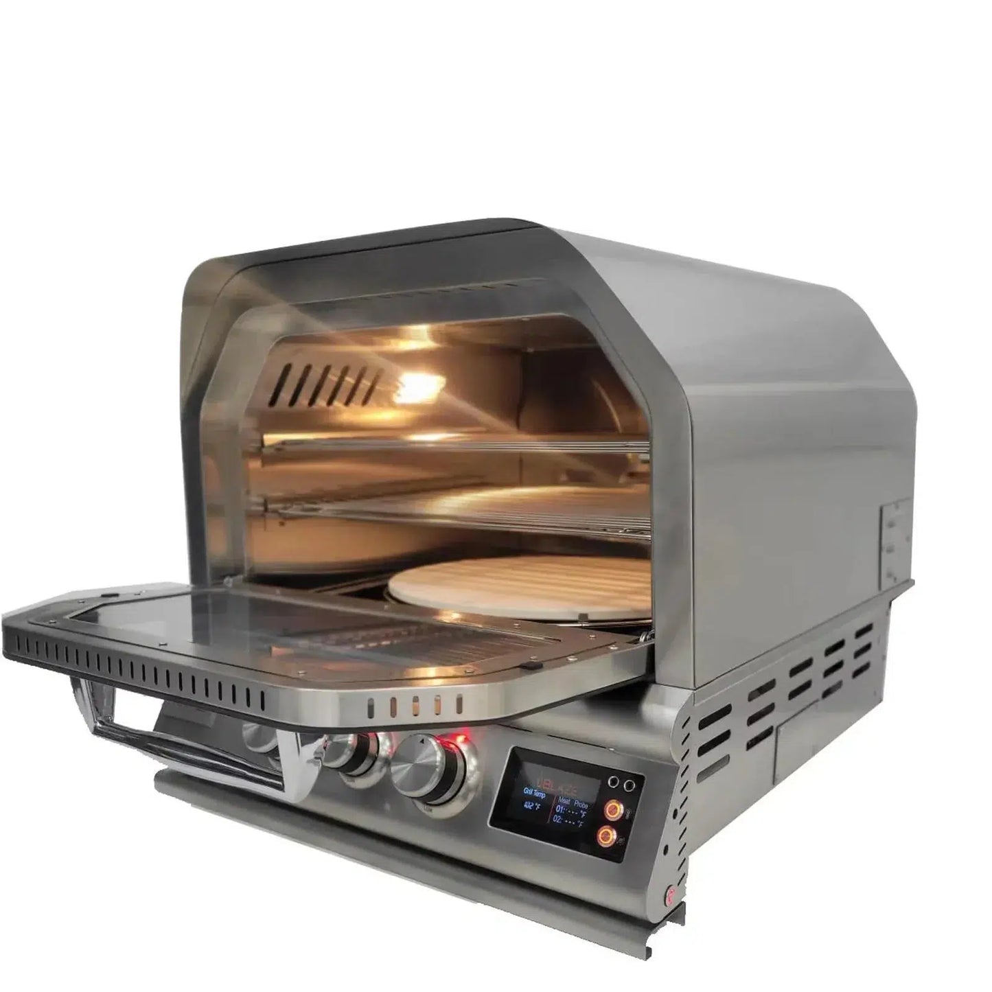 Blaze 26" Built-in Natural Gas Outdoor Pizza Oven With Rotisserie Kit