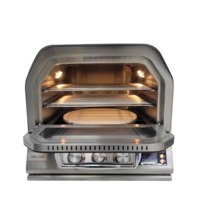 Blaze 26" Built-in Natural Gas Outdoor Pizza Oven With Rotisserie Kit
