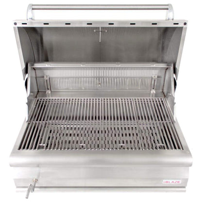 Blaze 32" Built-In Charcoal Grill with Adjustable Charcoal Tray