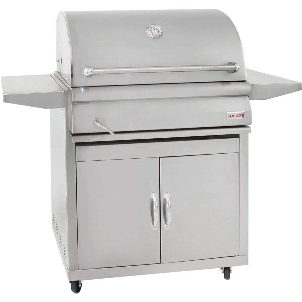 Blaze 32" Freestanding Charcoal Grill with Adjustable Charcoal Tray