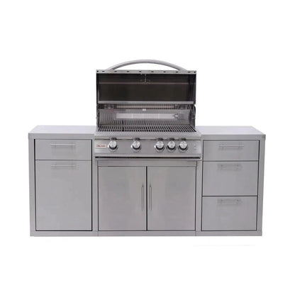 Blaze 72" Stainless Steel BBQ Island With 32" 4-Burner Premium LTE Natural Gas Grill
