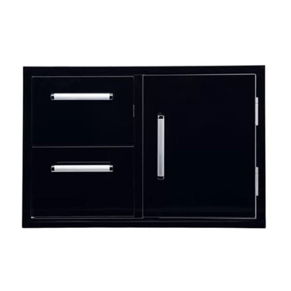 Bonfire Outdoor 33" Black Door and Drawer Combo