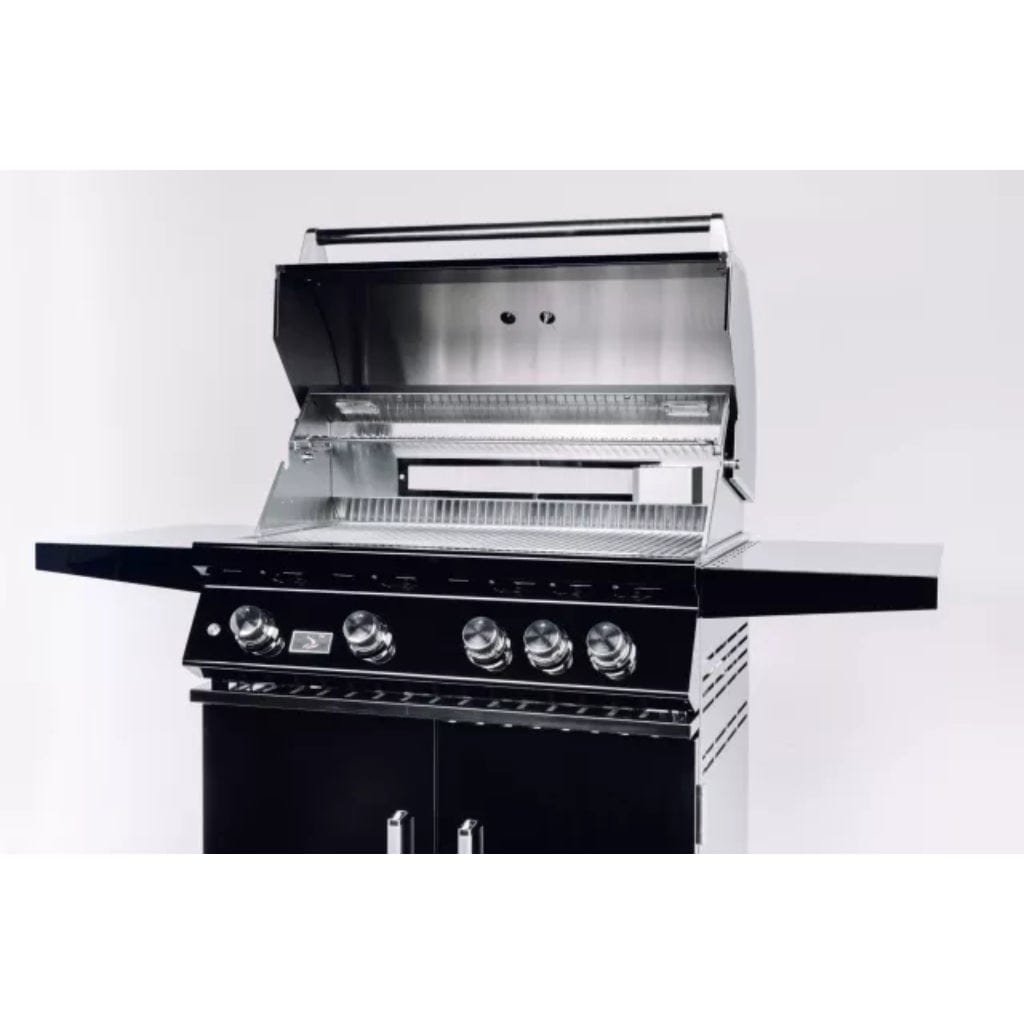 Bonfire Outdoor 34" 4-Burner Black Stainless Steel Freestanding Natural Gas Grill With Infrared Burner