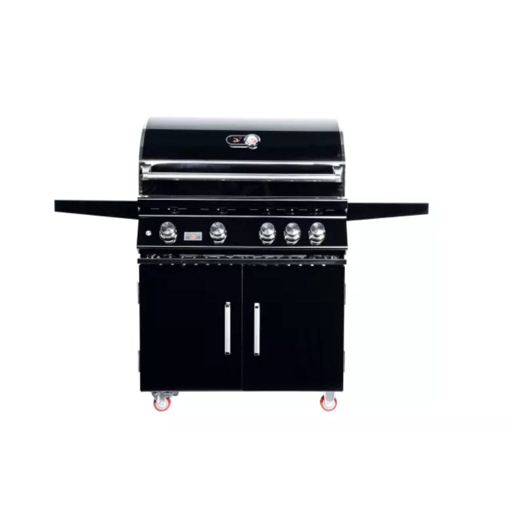 Bonfire Outdoor 34" 4-Burner Black Stainless Steel Freestanding Natural Gas Grill With Infrared Burner