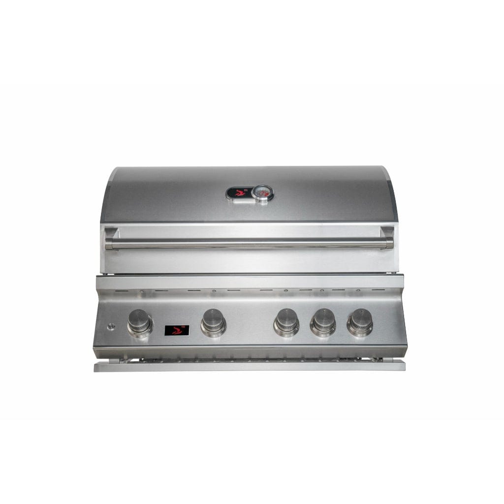 Bonfire Outdoor 34" Stainless Steel 4-Burner Built-In Liquid Propane Gas Grill With Infrared Rear Burner