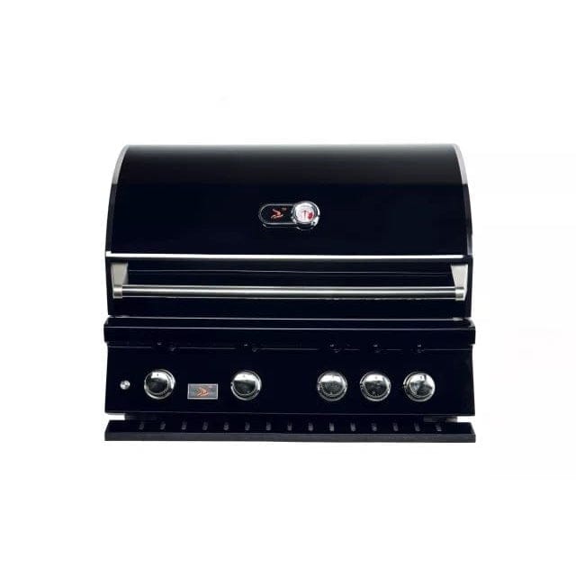 Bonfire Outdoor Black Series 34" 4-Burner Built-In Propane Grill with Infrared Rear Burner