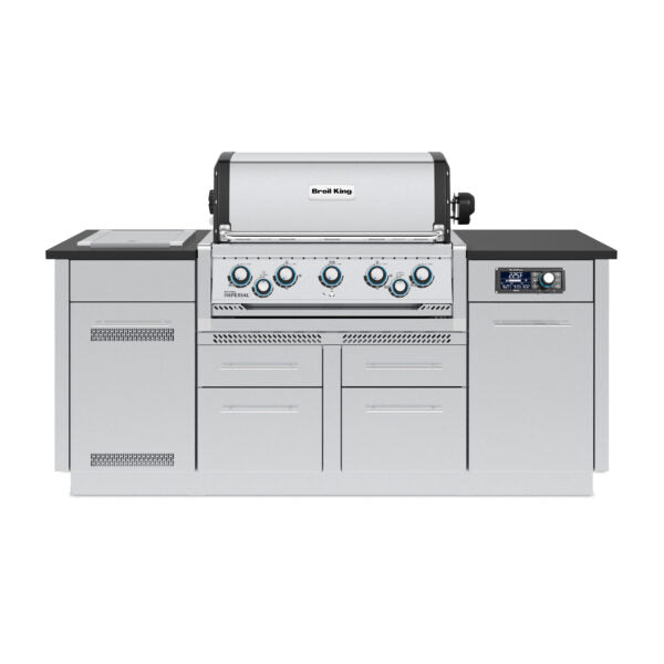 Broil King Imperial QS 590i Propane Gas Grill Island With iQue Technology