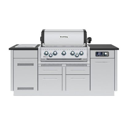 Broil King Imperial QS 590i Propane Gas Grill Island With iQue Technology