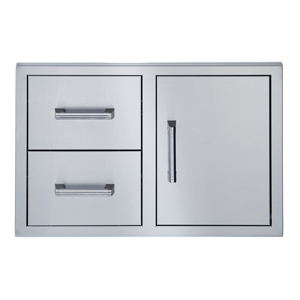 Broilmaster 34" Stainless Steel Horizontal Single Door with Double Drawer- Built-In