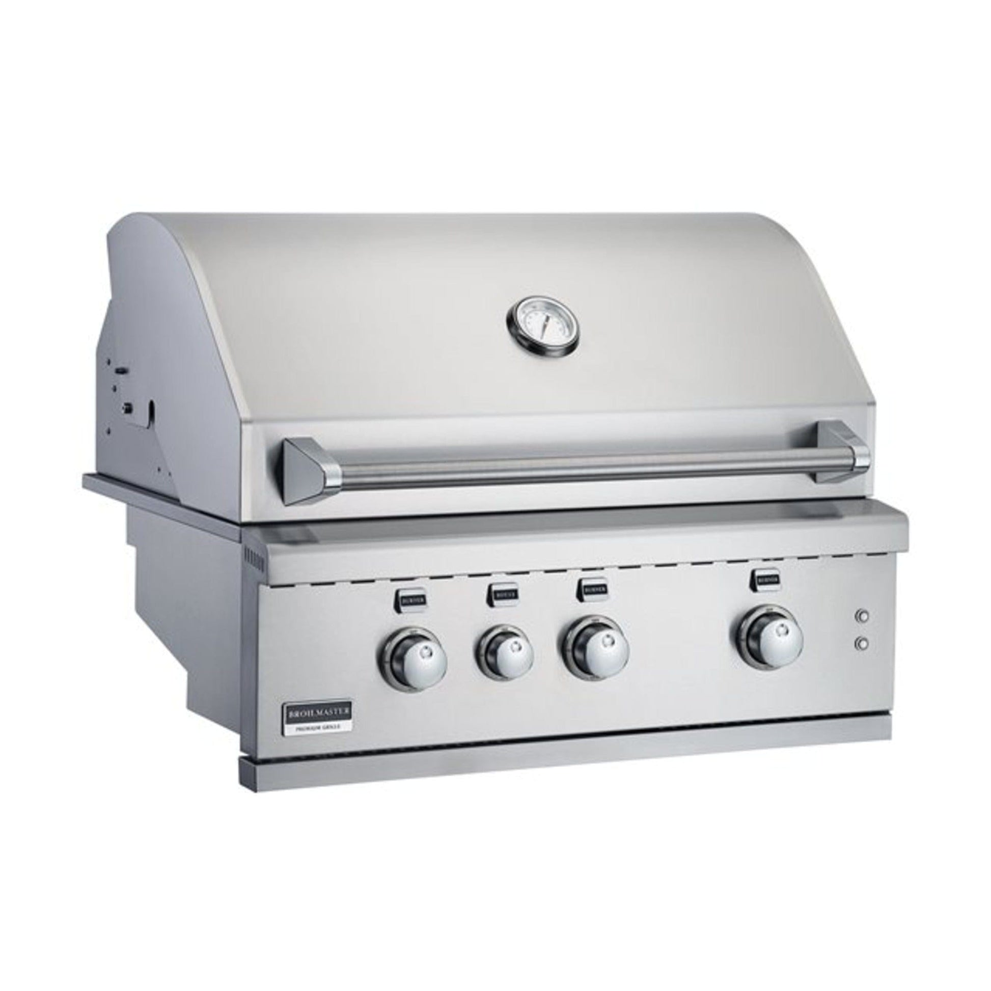 Broilmaster B-Series 32" 4-Burner Stainless Steel Natural Gas Grill Head With Built-In Infrared Burner and Cooking Lights