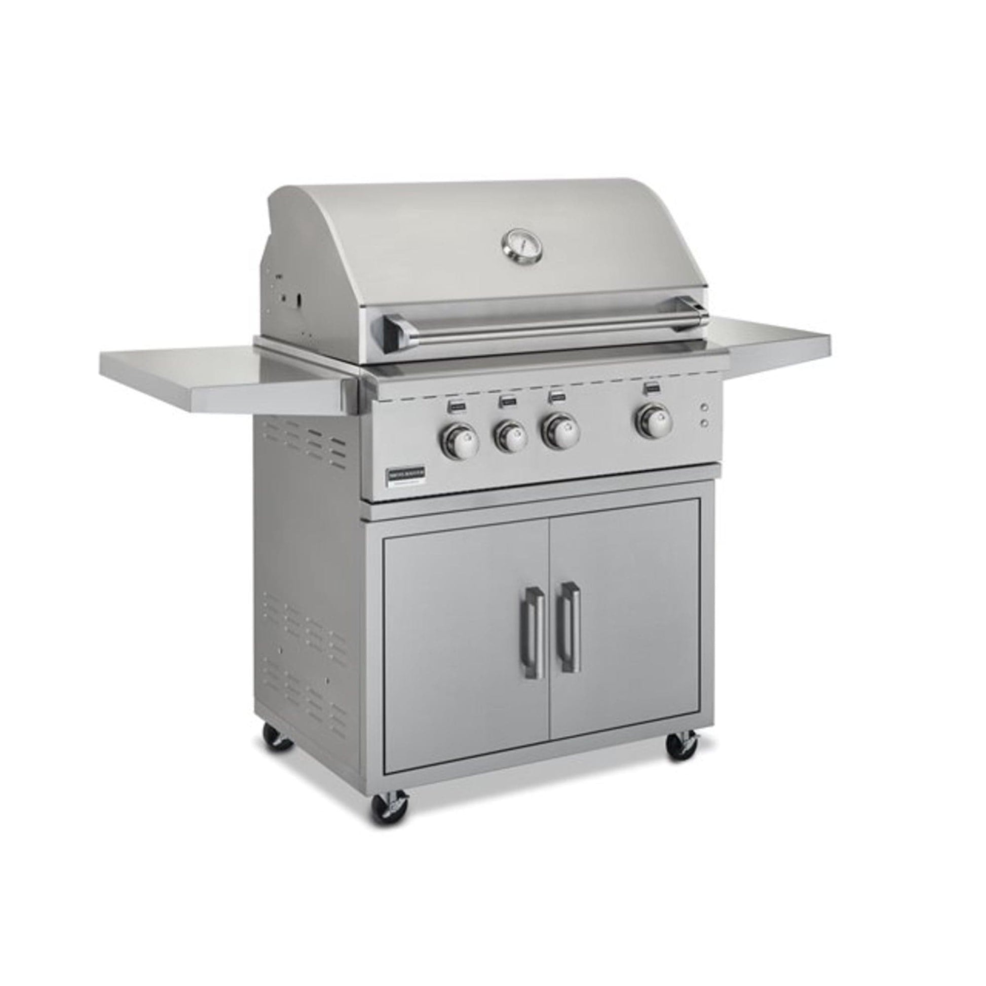 Broilmaster B-Series 32" 4-Burner Stainless Steel Propane Grill Head With Built-In Infrared Burner and Cooking Lights