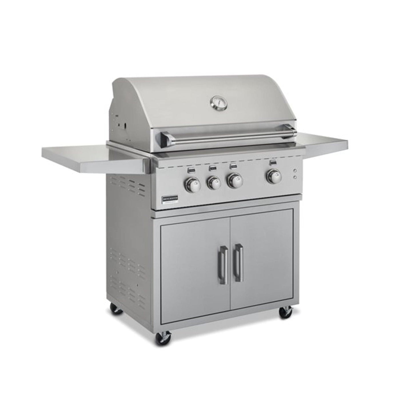 Broilmaster B-Series 40" 5-Burner Stainless Steel Natural Gas Grill Head With Built-In Infrared Burner and Cooking Lights