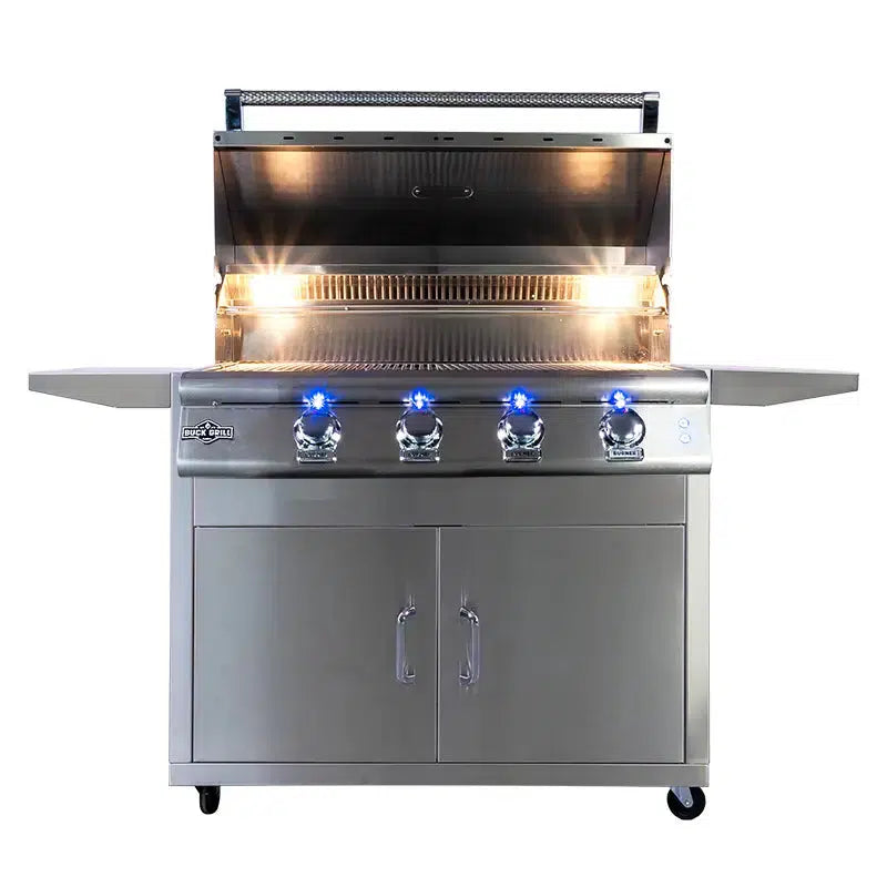 Buck Grill 4-Burner 32" Freestanding Natural Gas Grill With Portable Cart
