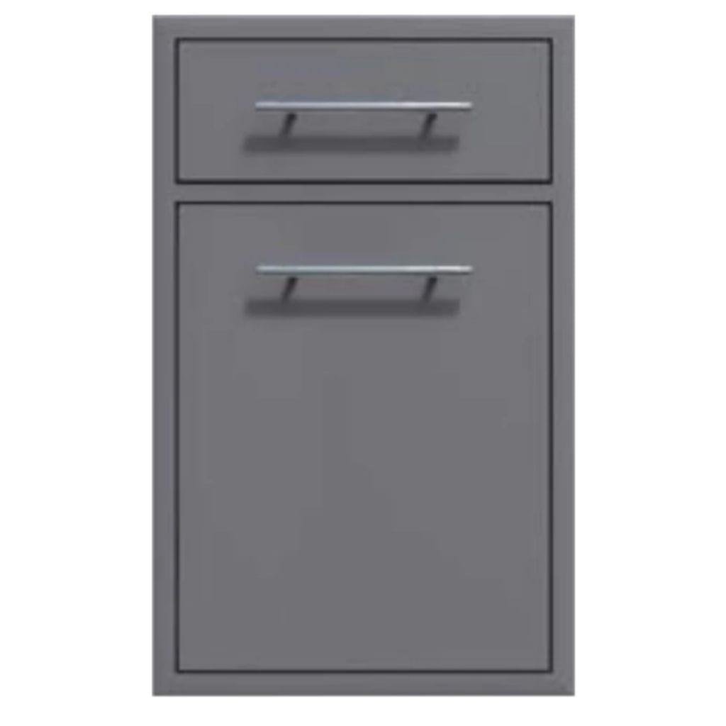 Challenger Designs 18" Waste Bin Pull Out with Drawer