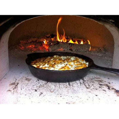 Chicago Brick Oven CBO-750 38" x 28" Hybrid Wood/Propane Gas Countertop Pizza Oven With Sliver Vein Hood & Skirt (Residential)