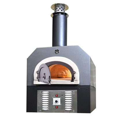 Chicago Brick Oven CBO-750 38" x 28" Hybrid Wood/Propane Gas Countertop Pizza Oven With Sliver Vein Hood & Skirt (Residential)