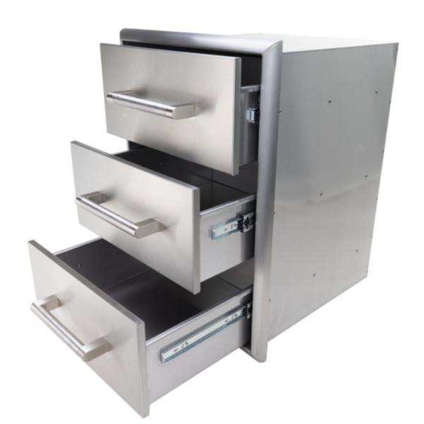 Coyote 18" Stainless Steel Three Drawer Cabinet