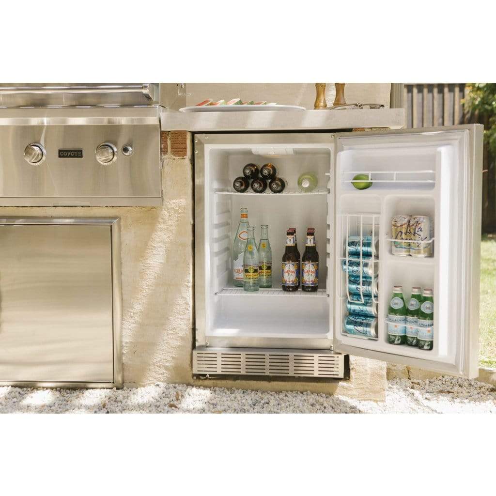 Coyote 21" Built-In Right-Hinged Outdoor Refrigerator