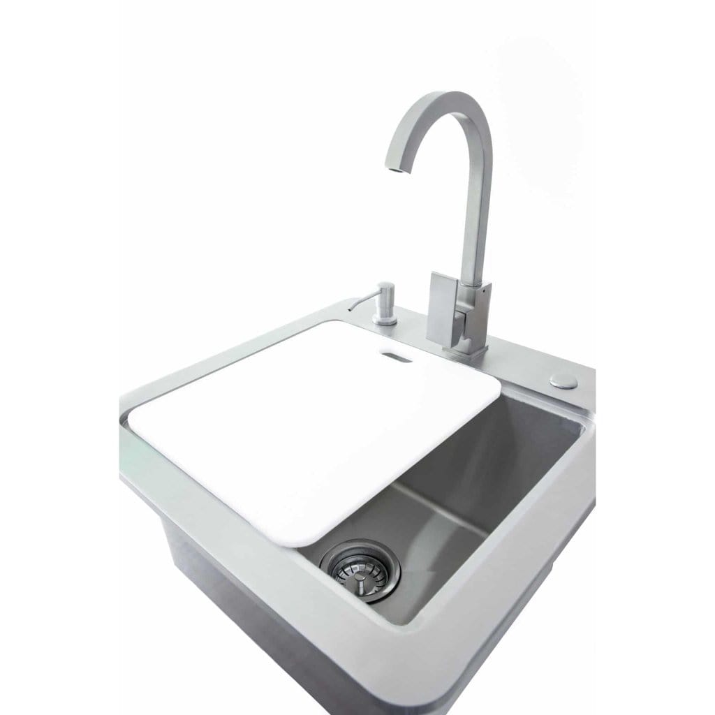 Coyote 21″ Sink with Faucet, Drain, and Soap Dispenser