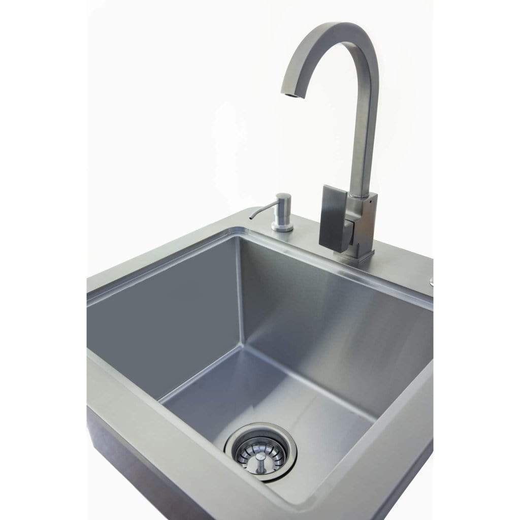 Coyote 21″ Sink with Faucet, Drain, and Soap Dispenser