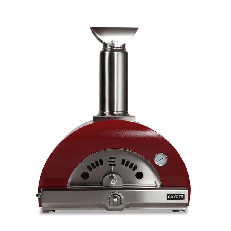 Coyote 30" Red Hybrid Multi-Fuel Natural Gas Outdoor Pizza Oven