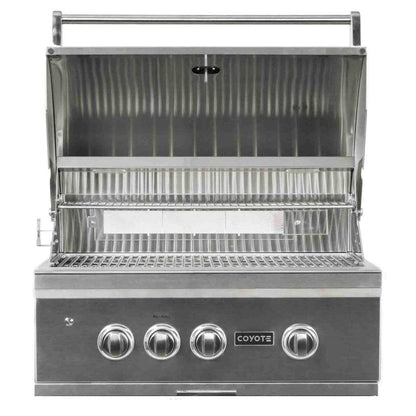 Coyote 30″ S-Series 4-Burner Built-In Propane Gas Grill with RapidSear Infrared Burner & Rotisserie