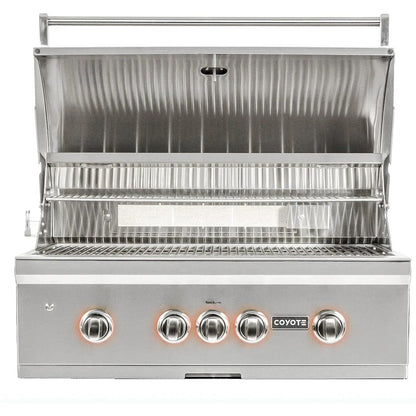 Coyote 36″ S-Series 5-Burner Built-In Natural Gas Grill with RapidSear Infrared Burner & Rotisserie