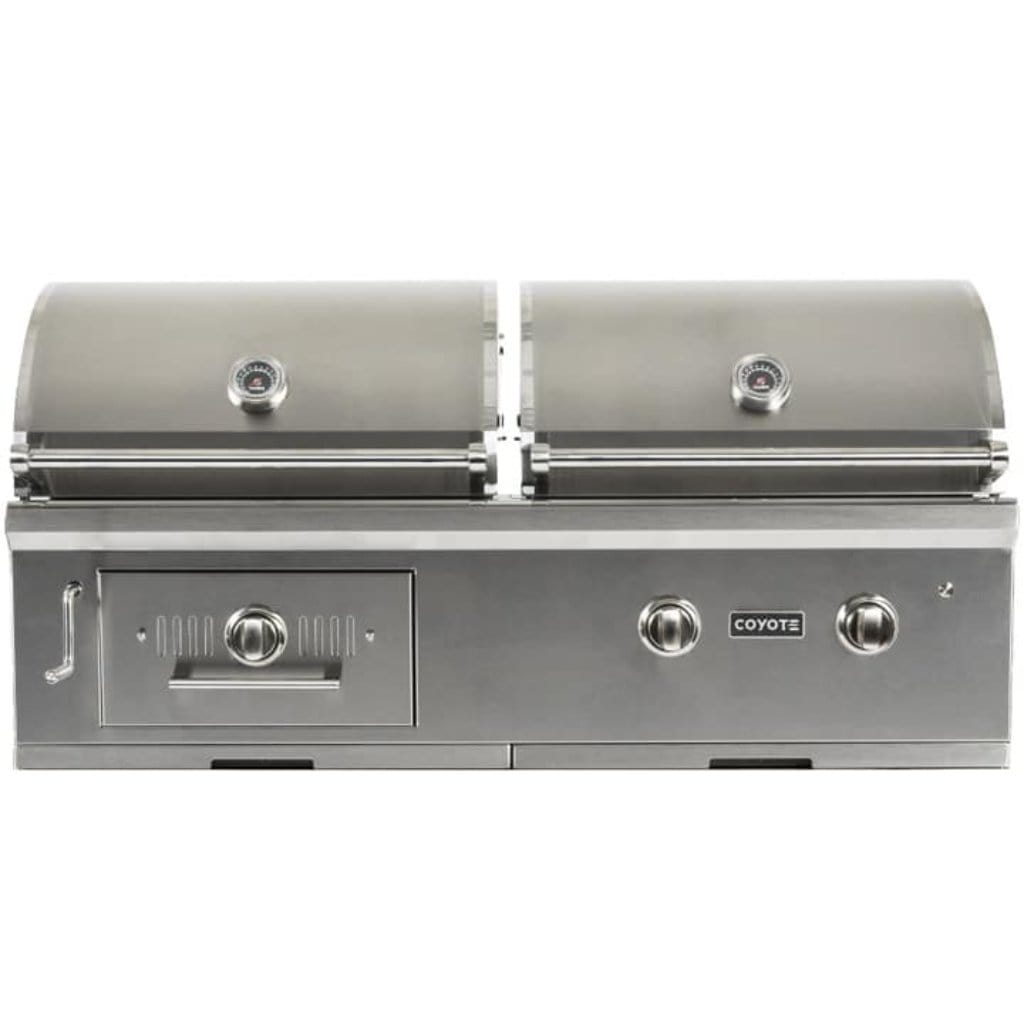 Coyote 50" 2-Burner Built-in Natural Gas and Charcoal Hybrid Grill