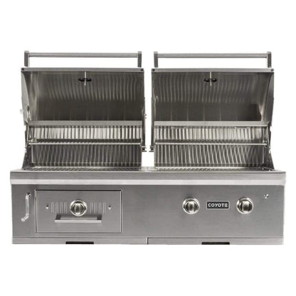 Coyote 50" 2-Burner Built-in Propane Gas and Charcoal Hybrid Grill