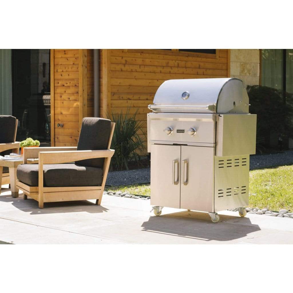 Coyote C-Series 28" 2-Infinity Burner Freestanding Natural Gas Grill