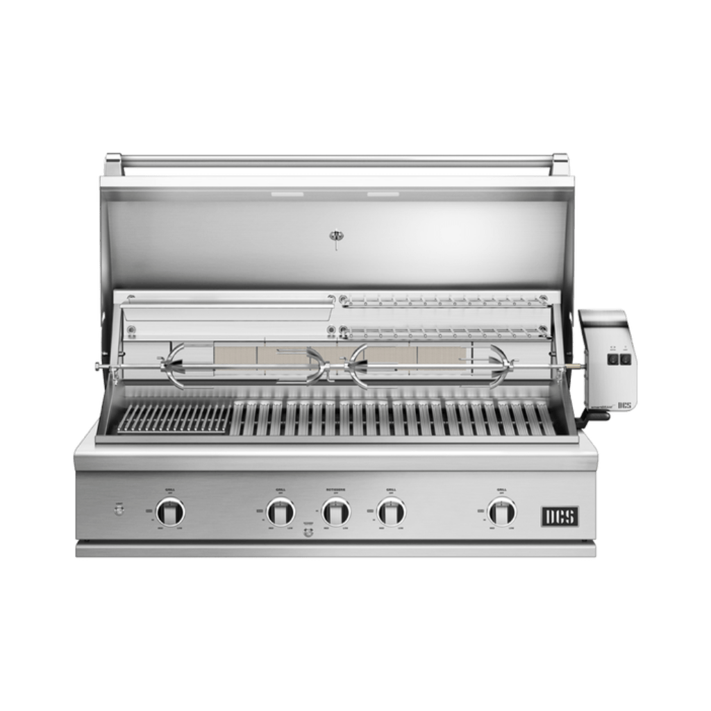 DCS 48" Series 9 4-Burner Built-In Gas and Charcoal Hybrid Grill with Rotisserie