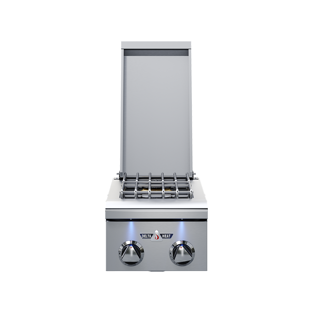 Delta Heat 12" Stainless Steel Liquid Propane Gas Double Side Burner