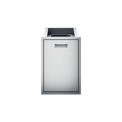 Delta Heat 18" Stainless Steel Tall Double Trash Drawer With Trash Can