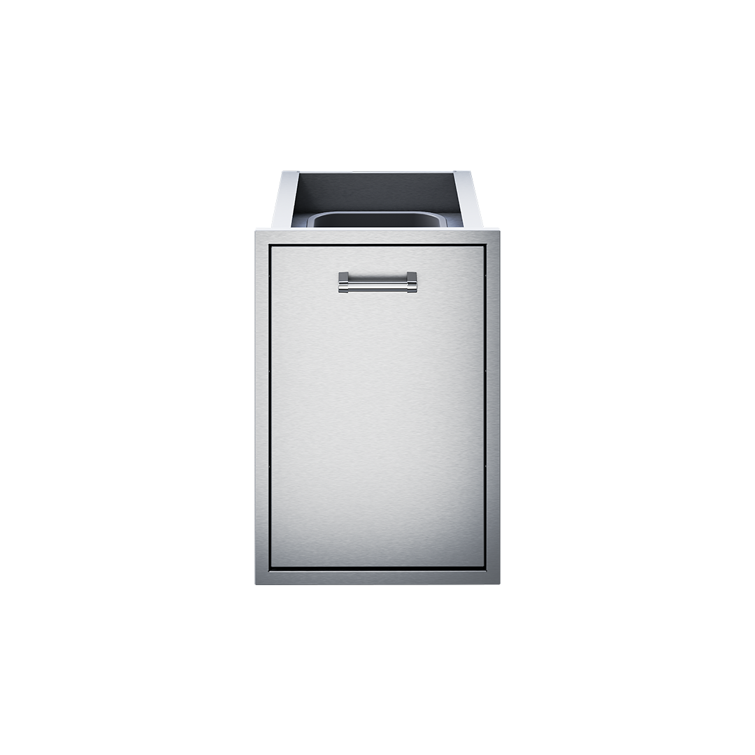 Delta Heat 18" Stainless Steel Tall Trash Drawer With Trash Can