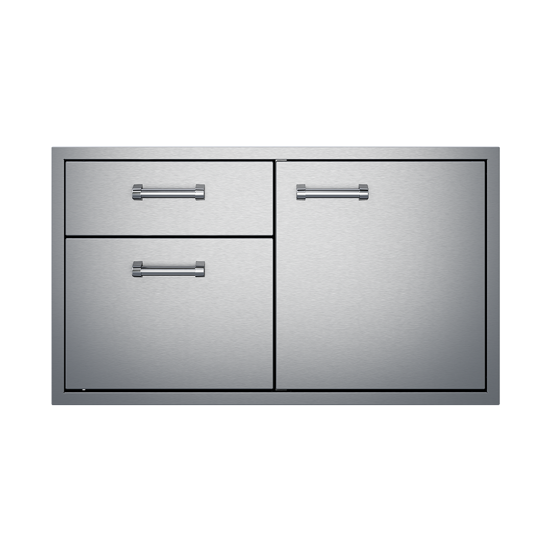 Delta Heat 36" Stainless Steel 2-Drawer Door Combo
