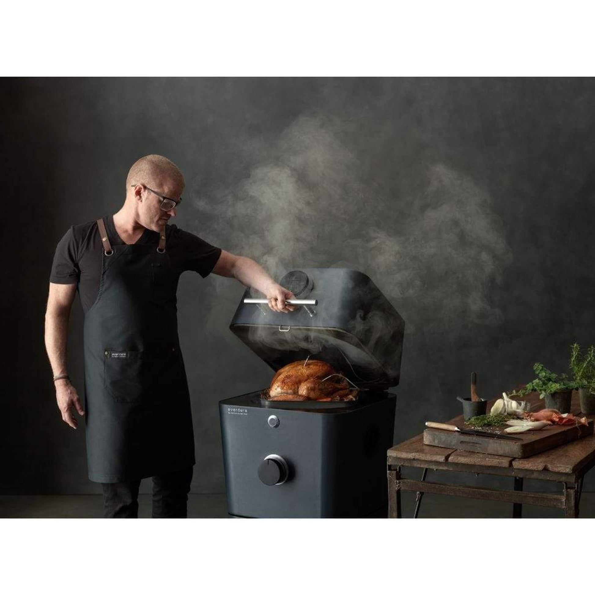 Everdure 21" 4K Electric Ignition Charcoal Grill and Smoker/Electric Outdoor Oven