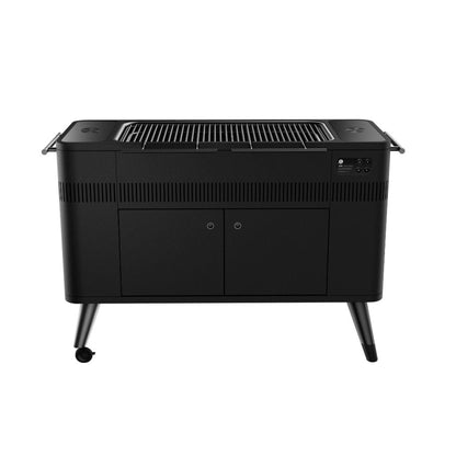 Everdure 54" HUB II Charcoal Outdoor Grill with Built In Rotisserie & Electric Ignition