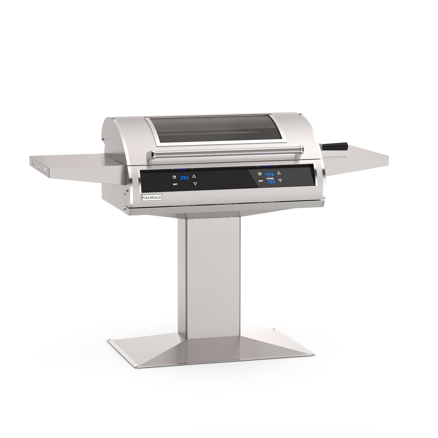 Fire Magic EL500s 30" Accessible Patio Post Mount Electric Grill With Two Controls and Window