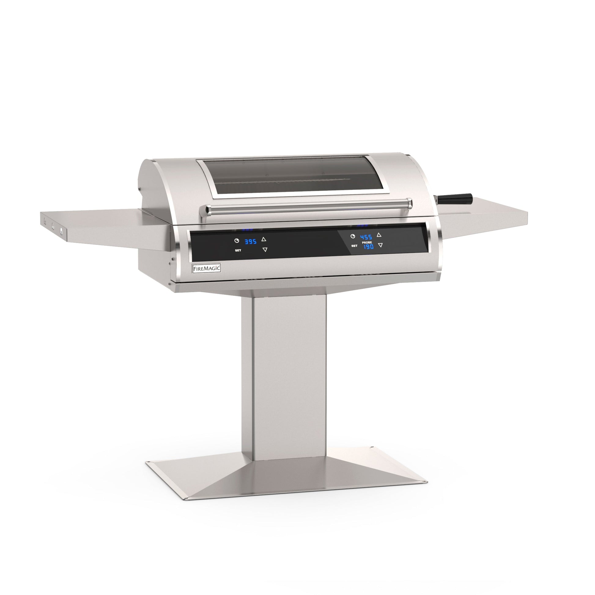 Fire Magic EL500s 30" Accessible Patio Post Mount Electric Grill With Two Controls and Window