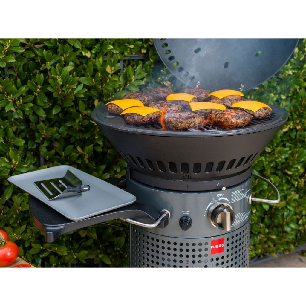 Fuego 21" 2-Burner Carbon Steel Element Hinged Propane Gas Grill