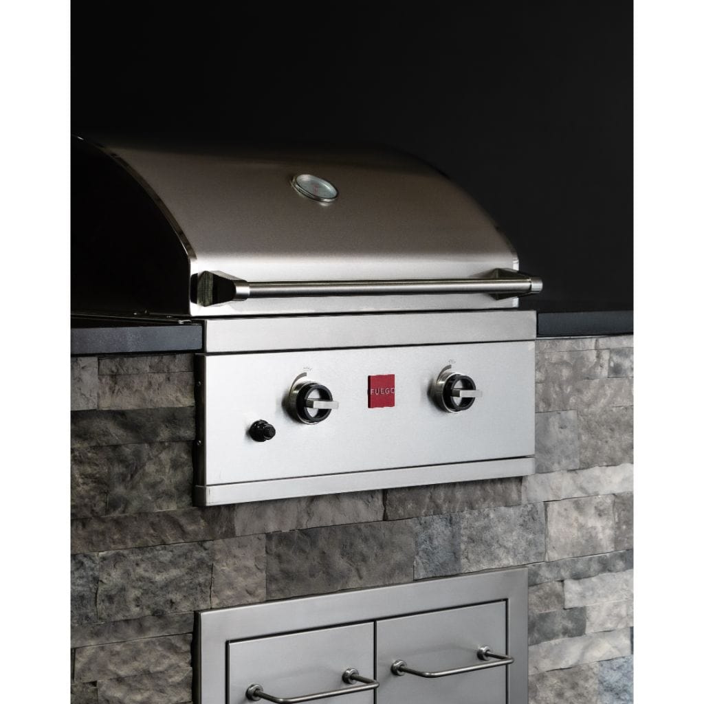 Fuego 27" 2-Burner F27S-B Built-in All 304 Stainless Steel Natural Gas Grill