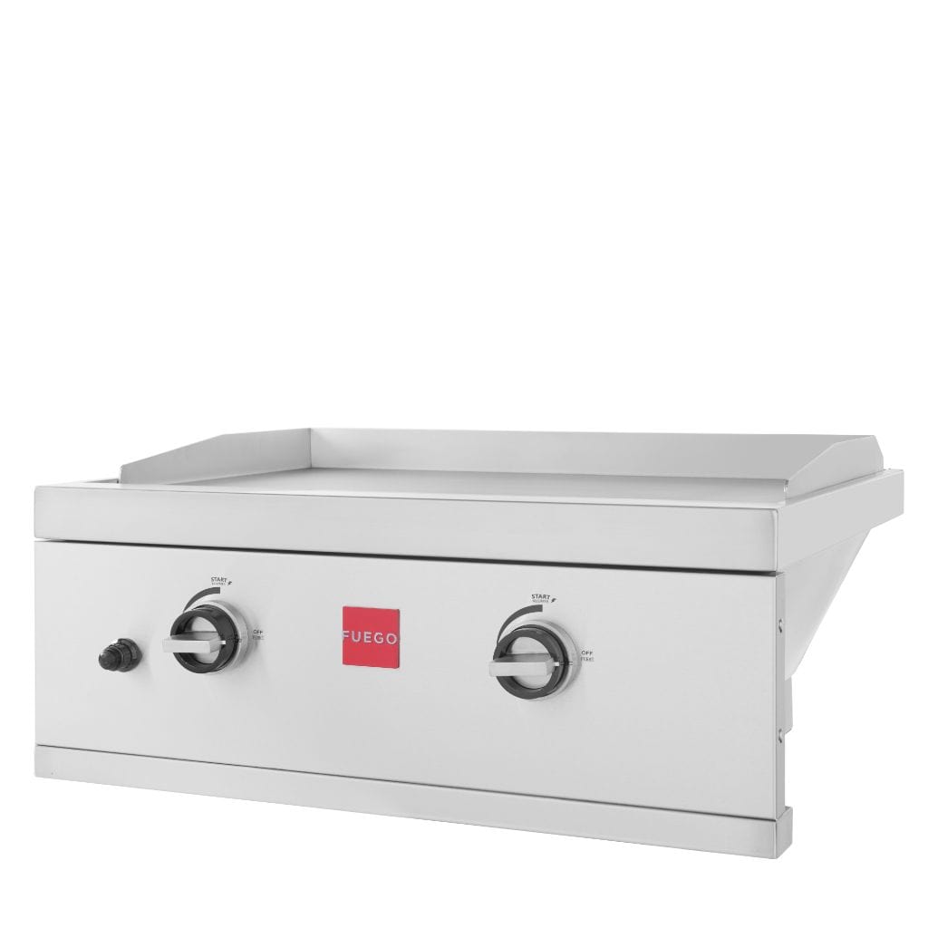 Fuego 27" 2-Burner F27S-Griddle-B Built-In All 304 Stainless Steel Natural Gas Griddle