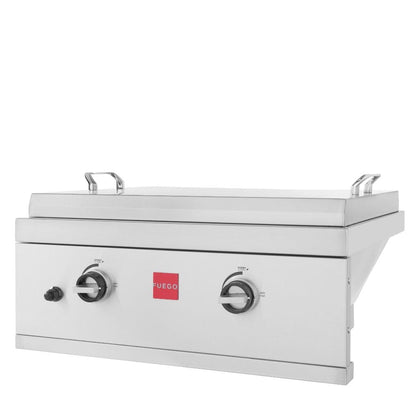 Fuego 27" 2-Burner F27S-Griddle-B Built-In All 304 Stainless Steel Propane Griddle