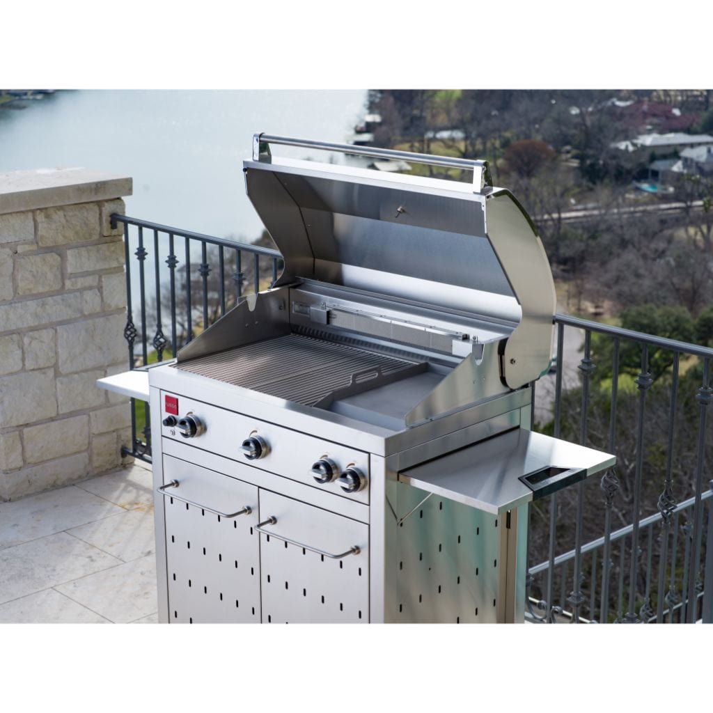 Fuego 36" 3-Burner F36S-Pro All 304 Stainless Steel Propane Grill with Lights & Rear Burner