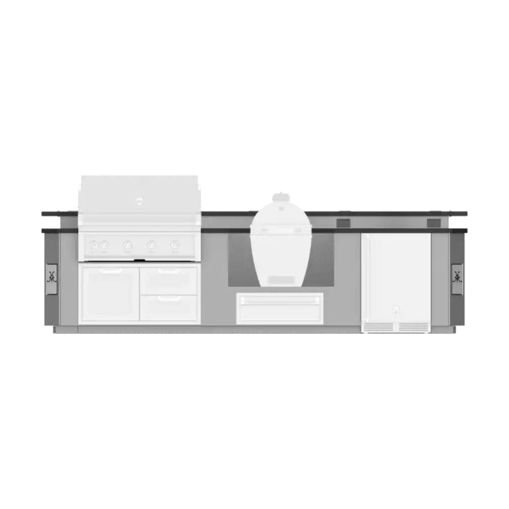 Hestan 12' Outdoor Living Suite with Egg Shaped Smoker/Grill and Bar (Custom Countertop) - GE Series
