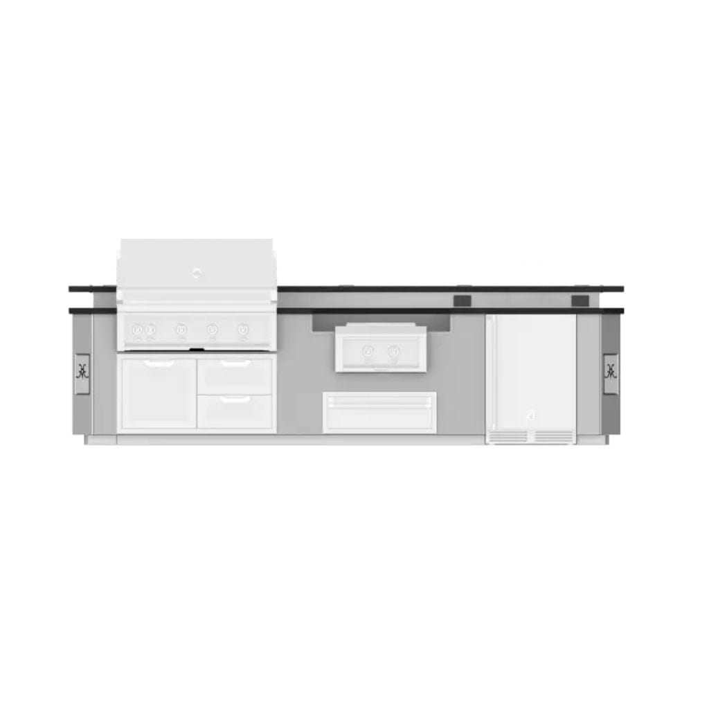 Hestan 12' Outdoor Living Suite with Power Burner and Bar (Custom Countertop) - GE Series