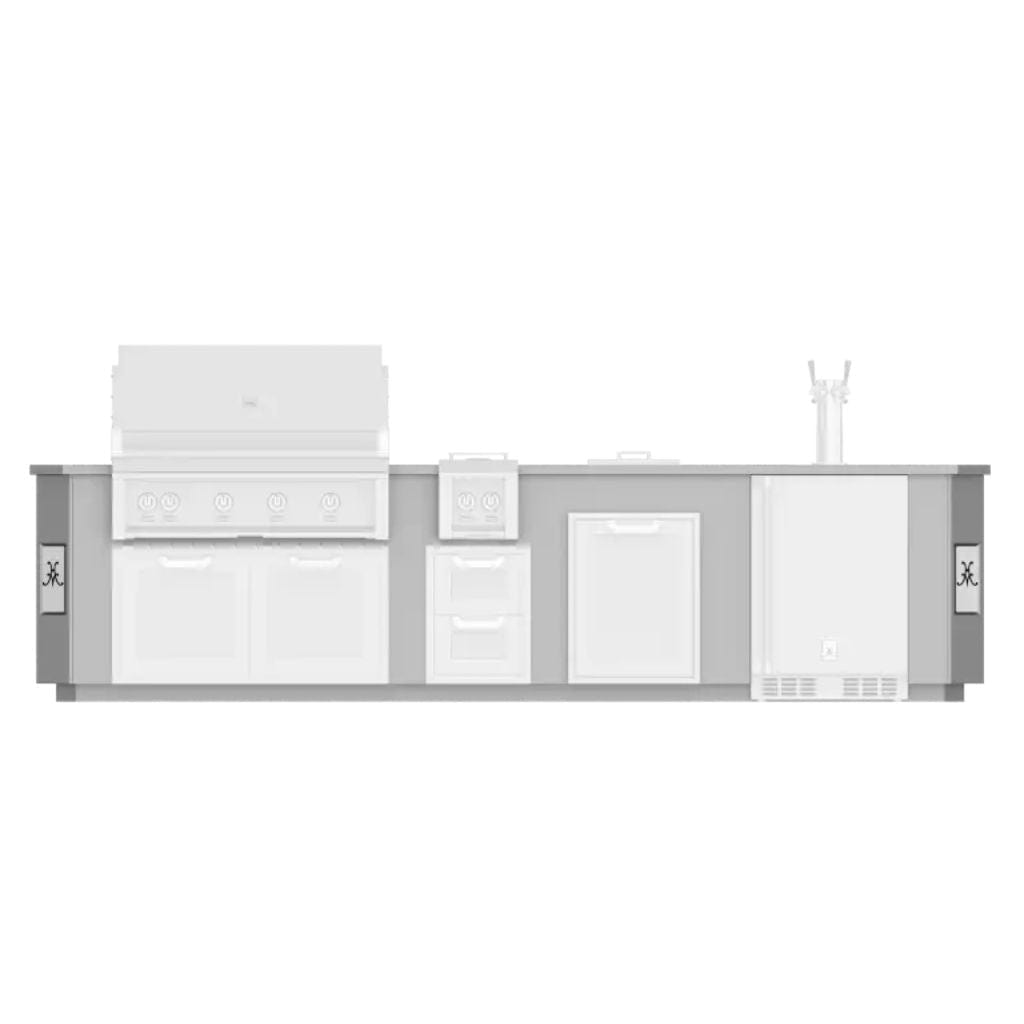 Hestan 12' Outdoor Living Suites with Side Burner and Beer Dispenser - GE Series