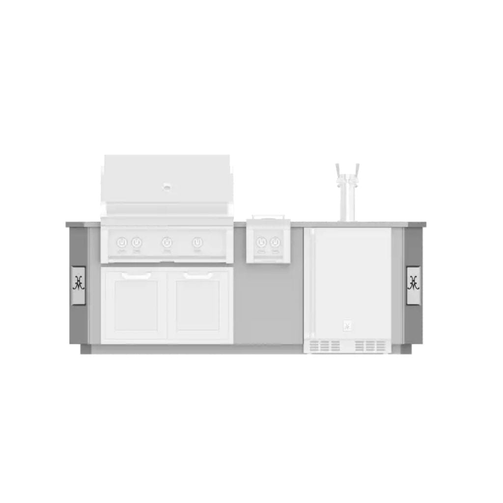 Hestan 8' Outdoor Living Suite with Side Burner and Beer Dispenser - GE Series