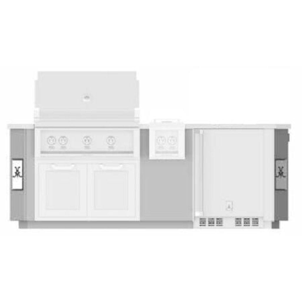 Hestan 8' Outdoor Living Suite with Side Burners (Custom Countertop) - GE Series