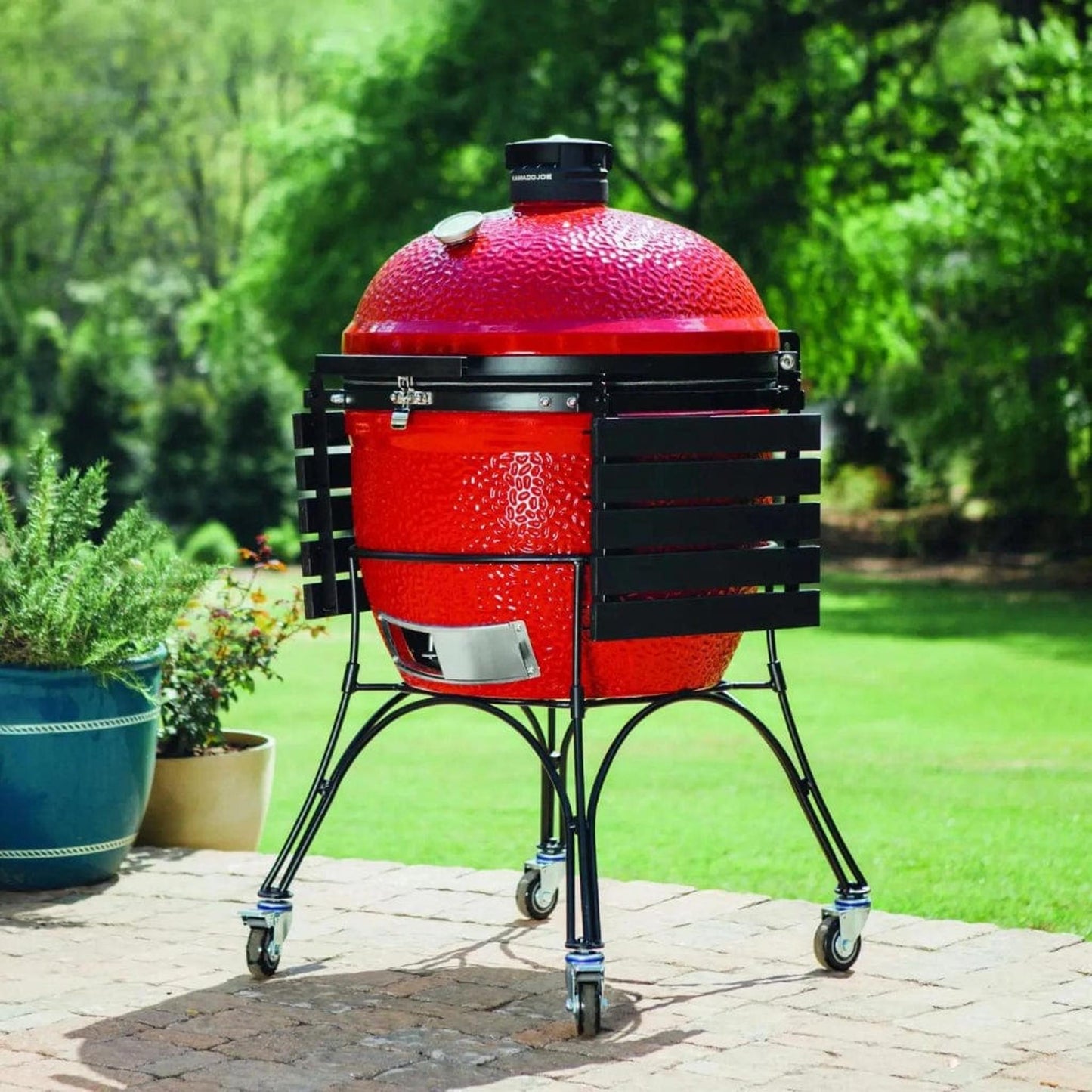 Kamado Joe Big Joe Series II 24" Red Ceramic Kamado Charcoal Grill With Cart
